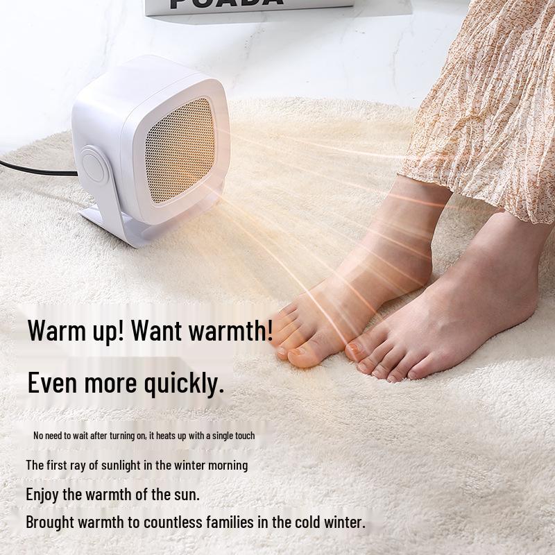 European & American Standard Portable Desktop Heater for Home & Dorm - Quick Heating Compact Electric Heater