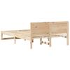 Natural Wooden Bed Frame with Headboard 120 X 190 Cm Solid Pine Wood