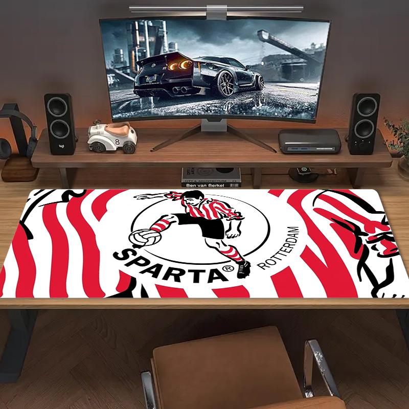 Sparta Rotterdam Podložka pod myš Velká Podložka na herní stůl Protiskluzová Podložka pro notebook Tablet Velká Podložka pod myš XXL Podložka Mini PC Podložka na hraní S uzamykatelným okrajem