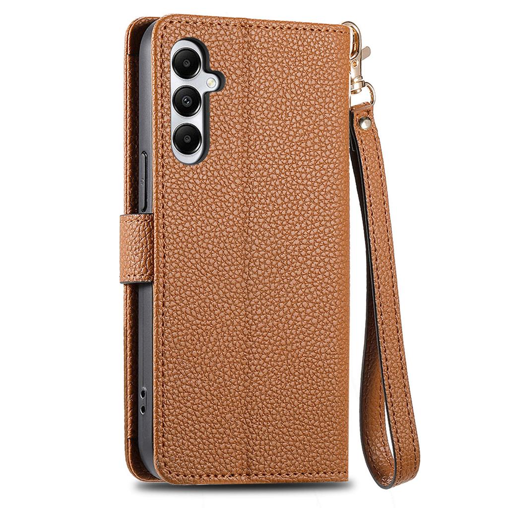 For Samsung Galaxy A06 4G Case RFID Blocking Zipper Pocket Leather Wallet Phone Cover