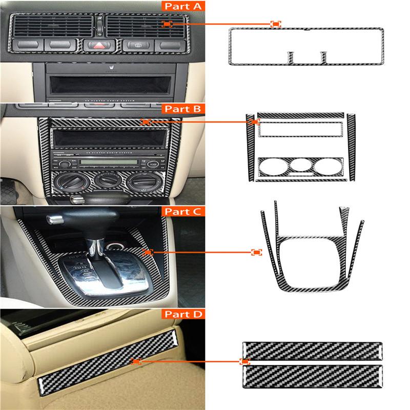 

Carbon Fiber Car Interior Center Console Shift Trim Frame Sticker For VW Golf 4 GTI Jetta MK4 1999-2004 Styling Accessories чорний