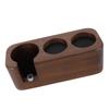 Coffee Tamper Holder 3 Holes Walnut Wood Prevent Slip Stable Coffee Tamping Station 58mm   2.3in