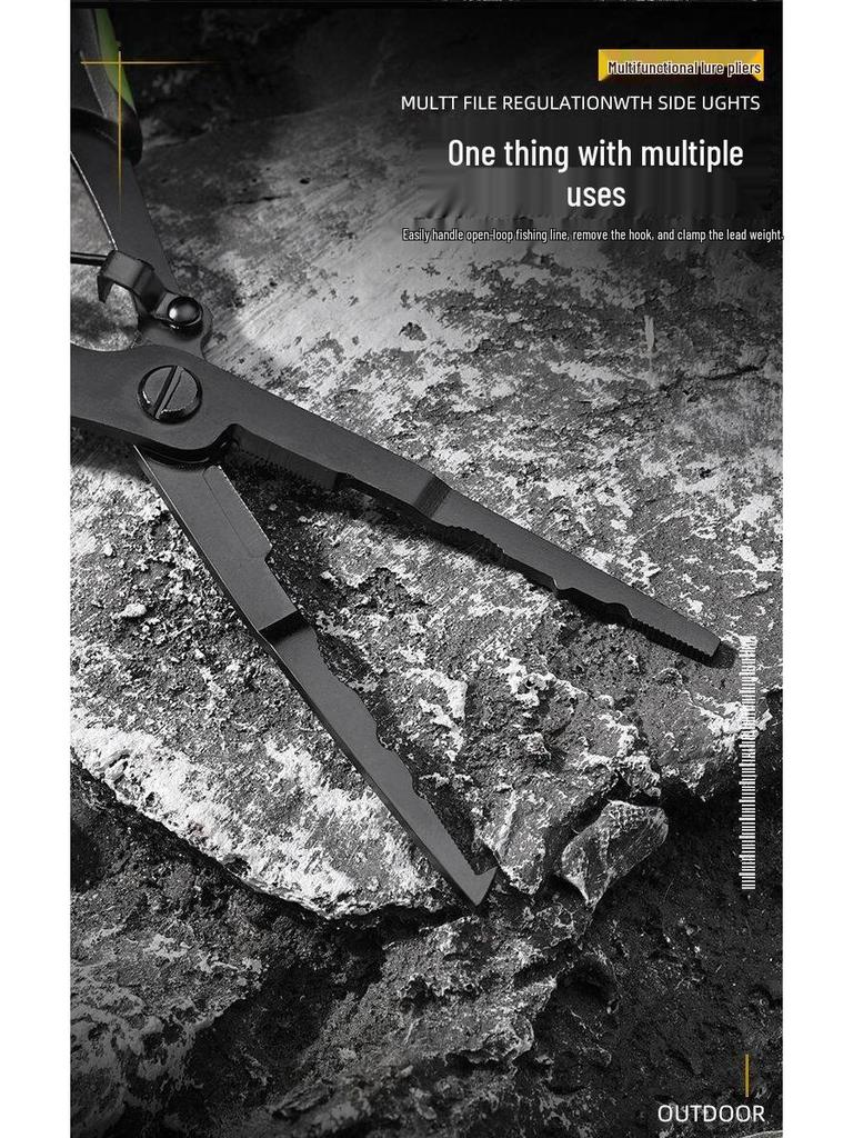 Black Teflon Eagle Beak Fishing Pliers: Multi-functional Hook, Line Cutter & Fish Control Tool