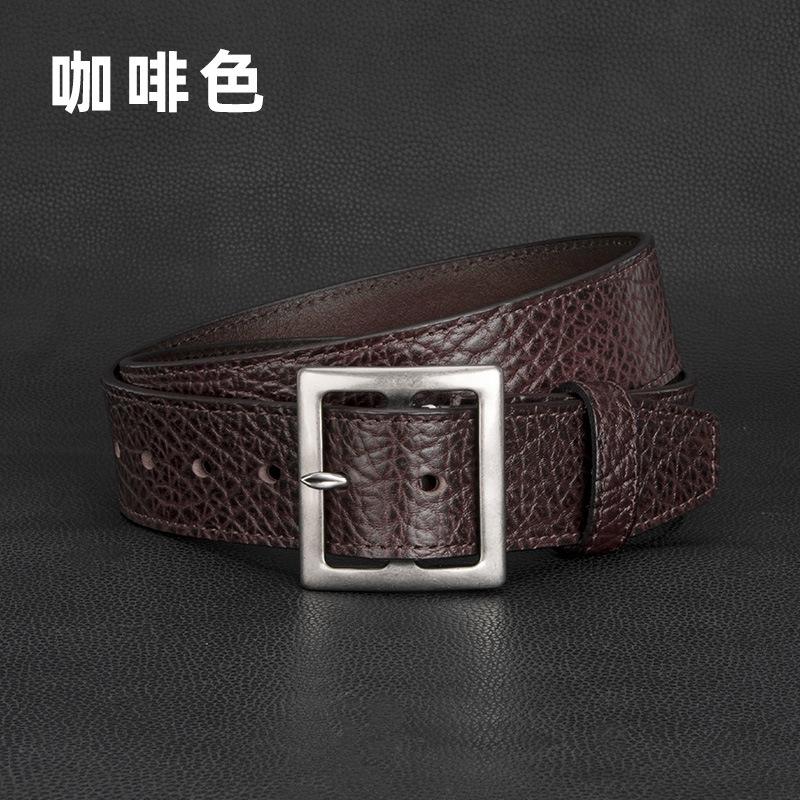 

Ремень из коровьей кожи первого слоя, мужской, с пряжкой, деловой, с ремнем для брюк, для мужчин высокого класса 120Cm (without buckle)