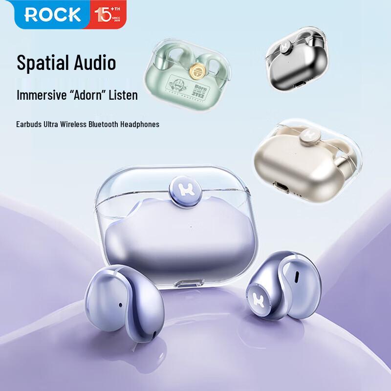 

Rock RAU0775 Wireless Bluetooth Ear Clip Earbuds