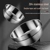 Kangfutao 304 Stainless Steel Double-Layer Insulated Bowl, 18cm