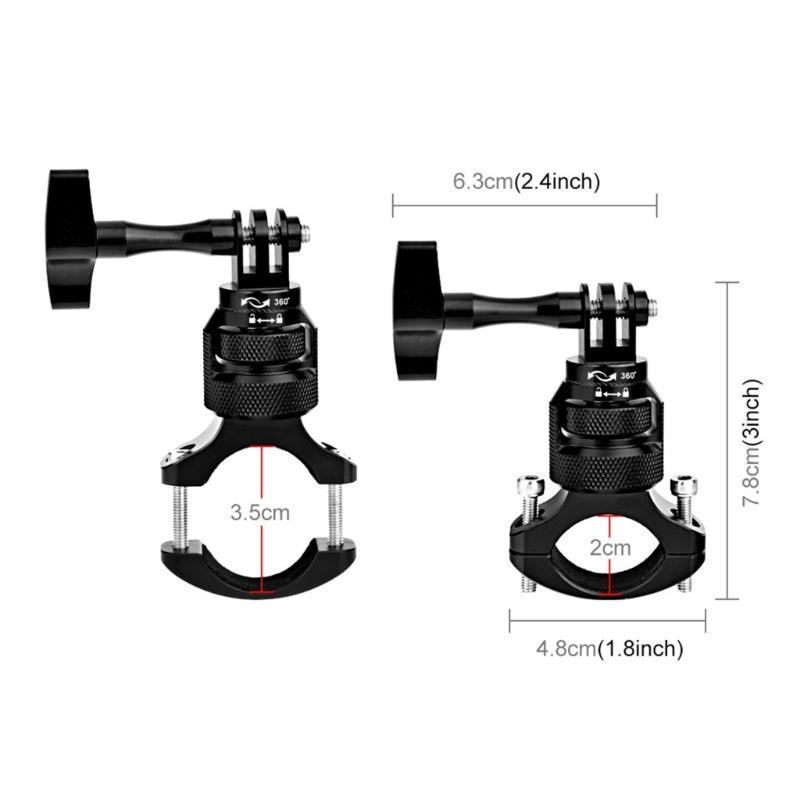 Verstellbarer Motorrad Fahrrad Lenker Kamera Halter Halterung Volle Drehung Haltbarkeit Aufbau AntiVibration Für Outdoor Sportarten