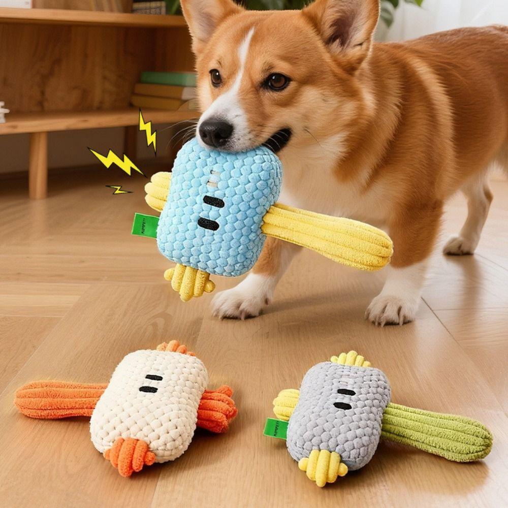Creative Plush Hammer Dog Toy Cleaning Tooth Chew Toy  for Small Large Dogs Cats Plaything