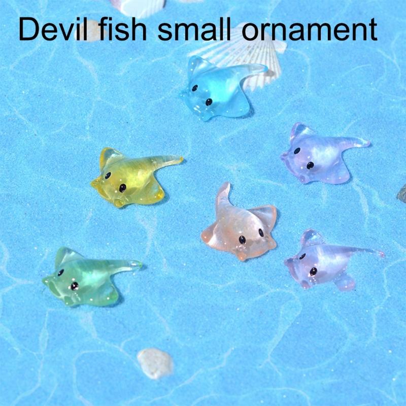 Set of 30 Miniature Manta Ray Figures Stingrays Figurines for Cake Toppers and Succulents Potted Plant Embellishments