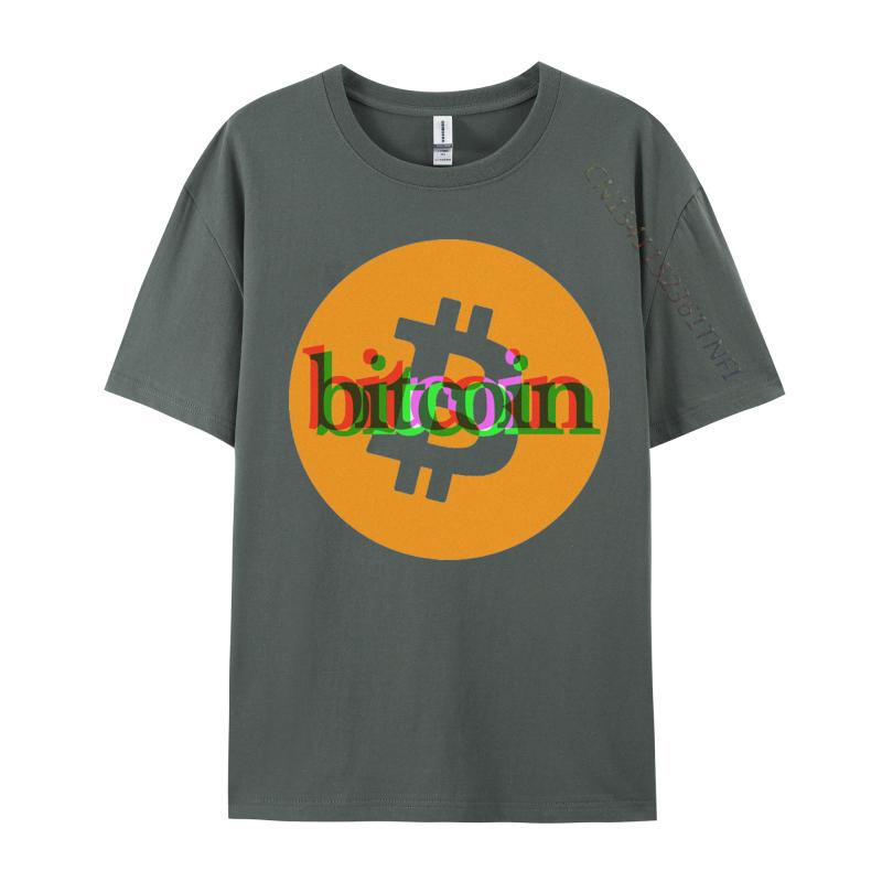 Bitcoin Logo T-Shirt Europa Unisex Brandneues Design Oberteile T-Shirts Baumwollstoff T-Shirts Freizeit Oberteile T-Shirts Cool