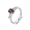 MODIAN 925 Silver Geometric Delicate Leaf Rings Classic Cocktail Party Fine Jewelry For Women Mother Mom Wife Girls