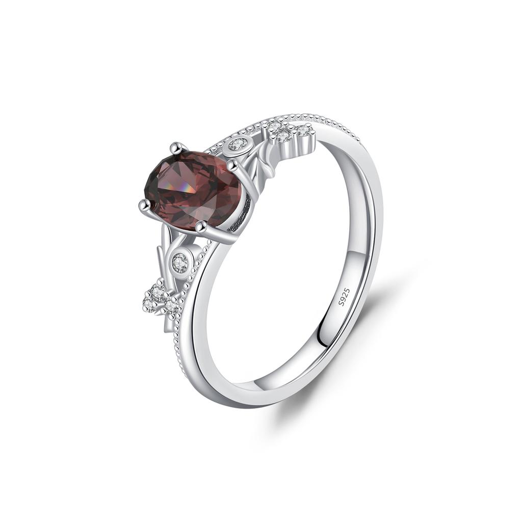 MODIAN 925 Silver Geometric Delicate Leaf Rings Classic Cocktail Party Fine Jewelry For Women Mother Mom Wife Girls