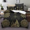 Buddha Creative Printing Bedding Set Personalized Design Quilt Cover and Pillowcase Full-size Microfiber Comfortable Home Decoration