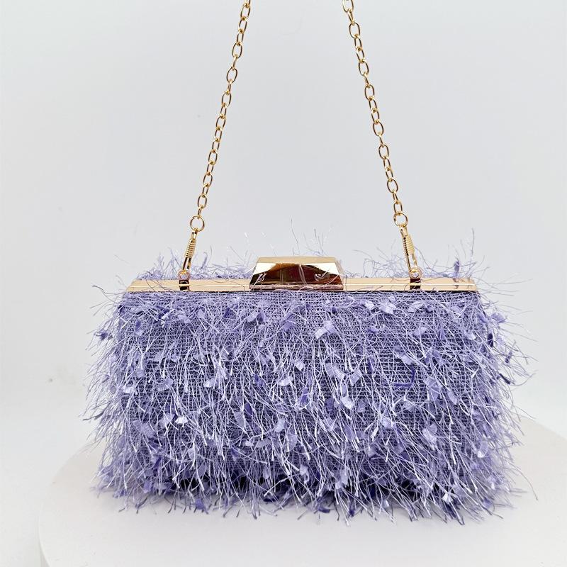 Fashion Tassel Clutch Bag Sling Shoulder Bags Handbags for Women Designer Luxury Evening Party Clutches Purse 2024 Sac A Main