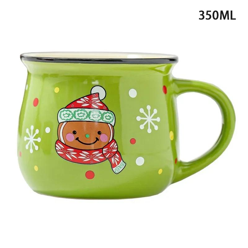 150ML/350ML Christmas Mugs Ceramic Cute Santa Elk Penguin Mousse Cup Coffee Cup for Office Home Milk Coffee Tea Cups Xmas Gifts
