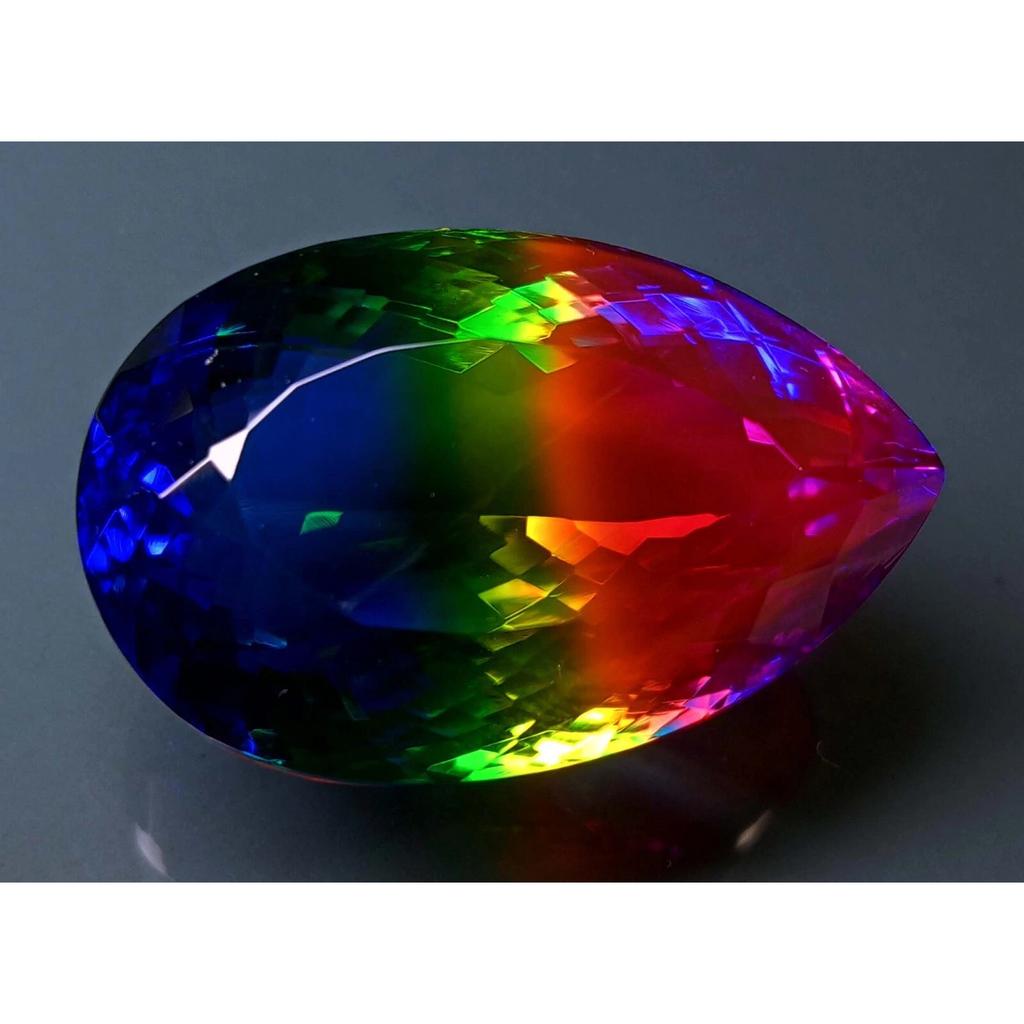Bi-Color Tourmaline Natural 67-68 Ct Pear Cut Stunning Certified Loose Gemstone