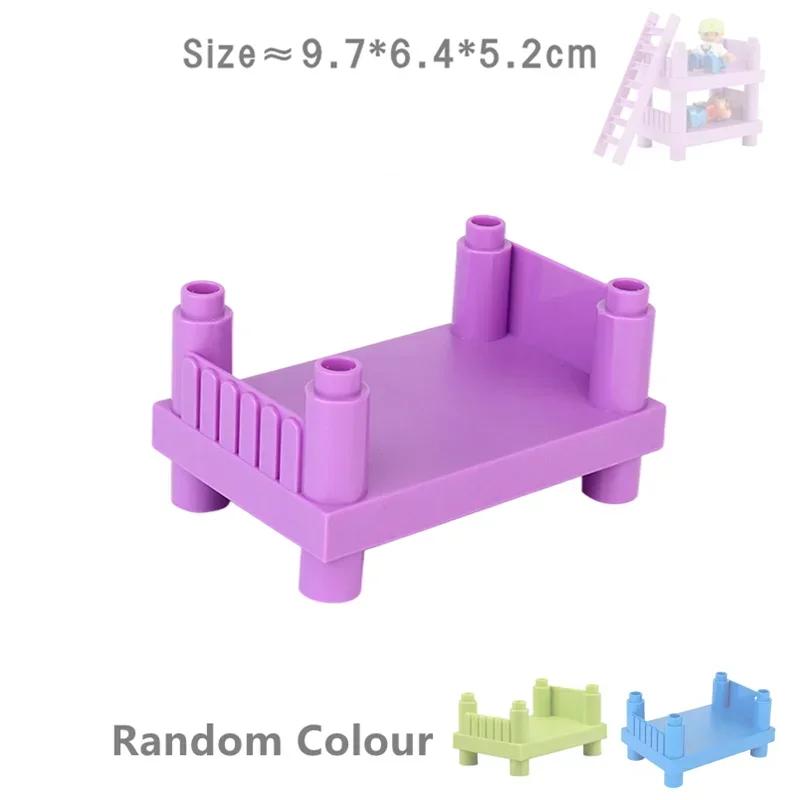 Big Building Blocks Play House Furniture Accessories Indoor Utensil Bed Compatible Large Bricks Assemble Toys Children Kids Gift