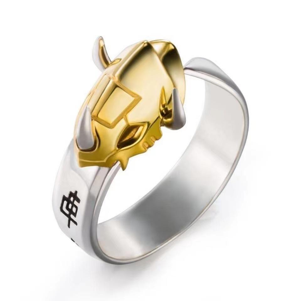Anime Digital Monster Ring Garurumon Unisex Cosplay Einstellbare Öffnung Engel Angewomon Ringe Zubehör Schmuck Geschenke