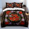 Red and purple flowers. Bedding sets Duvet cover sets Duvet covers Pillowcases(1 * Duvet Cover 2 * Pillowcases, without duvet insert)