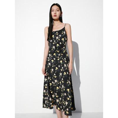 PEACEBIRD Women's French Floral Maxi Dress