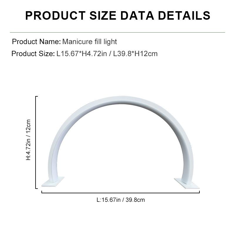 

1 шт. маникюрный рабочий свет в форме полумесяца, U-образное светодиодное настольное освещение, заполняющий свет для салона красоты, простая настольная лампа для защиты глаз