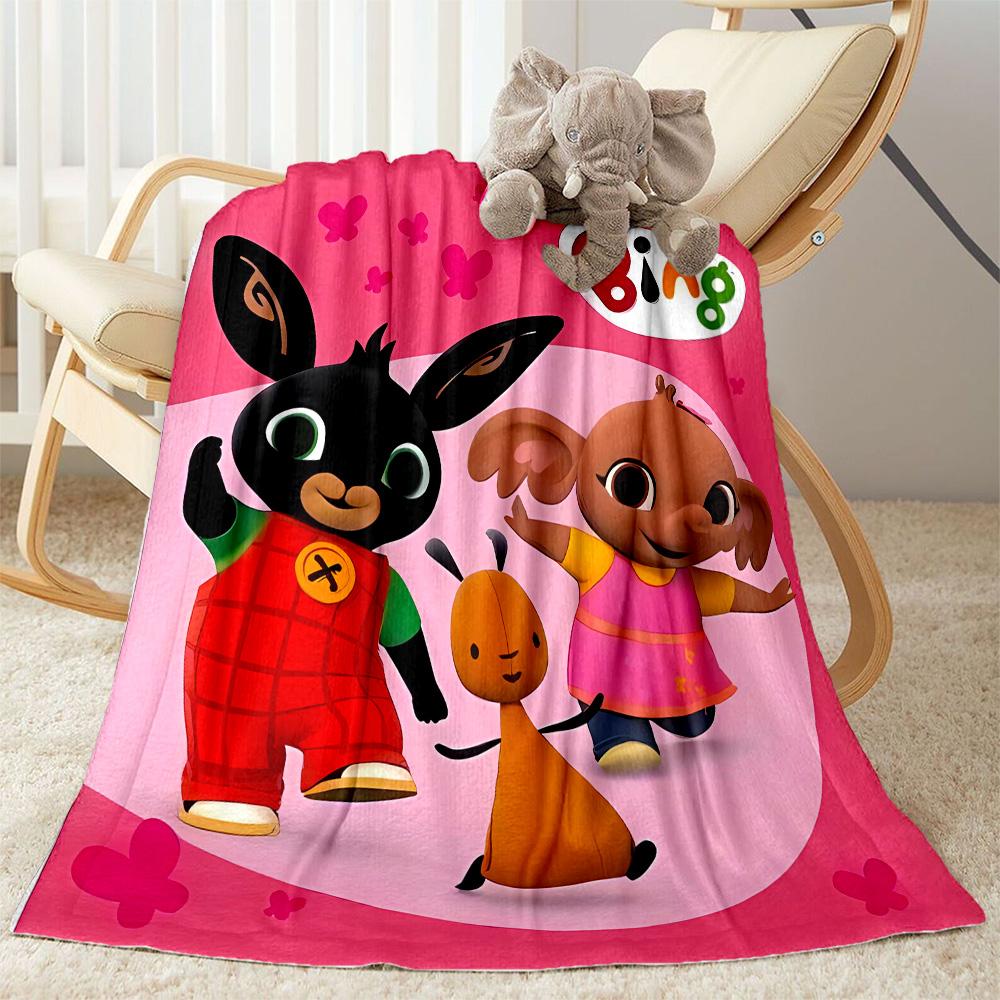 Bing's Colorful Adventure Blanket Warmthful Decor Suitable for Chair Picnics Bed Four Seasons Multipurpose Modern