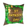 St. Patrick's Day Square Pillow Case Polyester Decorative Pillow Irish Saint Paddys Shamrock Leprechaun Vintage Cushion Covers