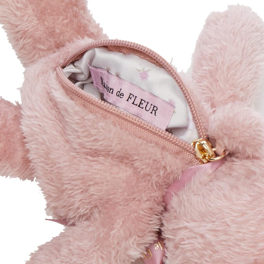 Maison de Fleur Rose Rabbit Tattered Pouch, Women's, 8A13FJJ1700, Rose F