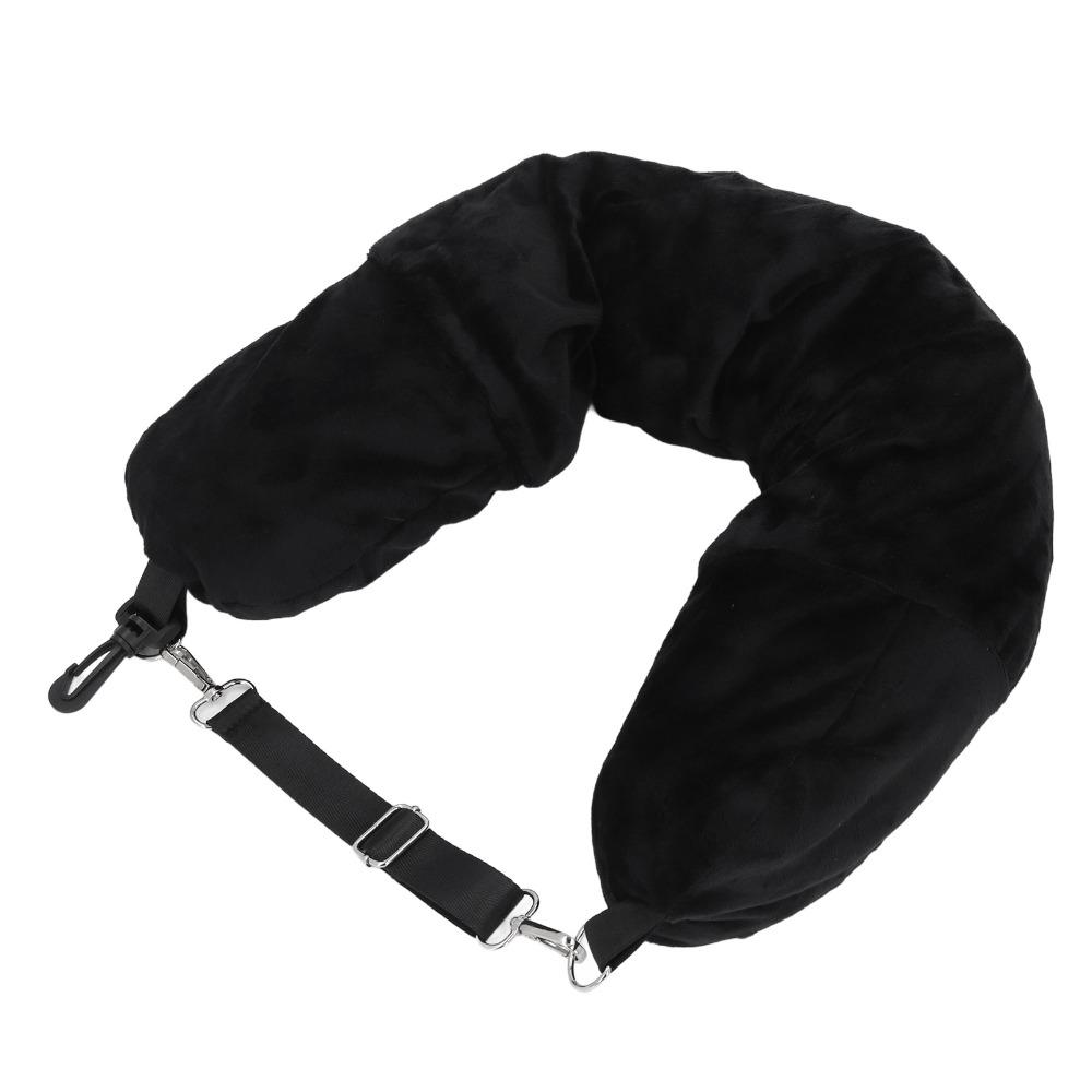 Soft Neck Pillow Storage Bag With Adjustable Straps Portable Stuffable Travel Pillow U Shape Neck Pillow Long Distance Travel