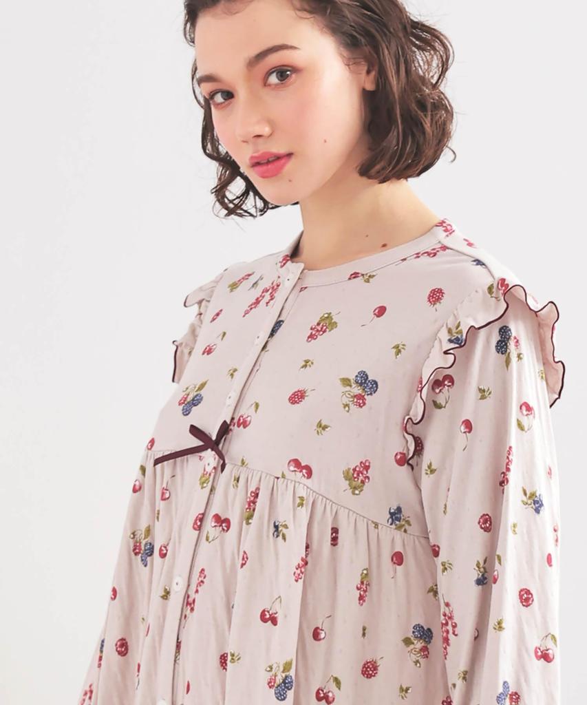 Narue Cotton Frilled Free Size Women's Nightshirt, Brown,