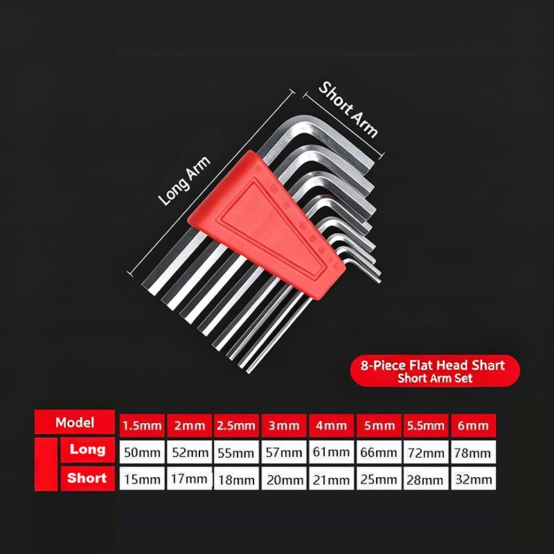 5/8Pcs Hex Key Wrench Set High Hardness Allen Wrench Kit Portable Hand Repair Tools For Household Mechanical Maintenance Work