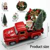 Christmas Metal Truck Decors with Christmas Wreath/Tree Table Decorations Christmas Farm Pickup Truck Decorations