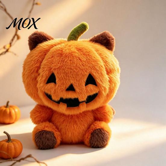 Dekorative Wurfkissen für das Sofa Halloween Kürbis Plüschkissen mit Katzenohren & Krallen, Orange Flauschige Dekoration Weiches Kuscheltier Kissen, Herbst
