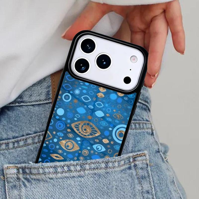 Evil Eye soft Phone Case for iPhone 16e 15 14 13 12 17 Pro Max Plus Air 17pro Cover Coque