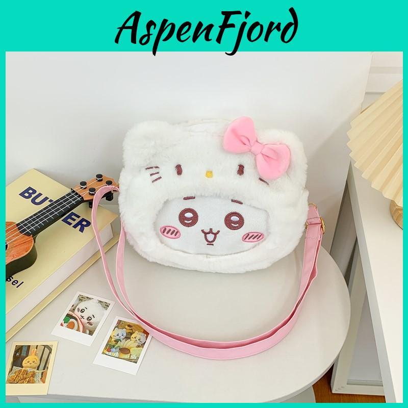 Plush Kids Crossbody Bag With Chiikawa Usagi Design For Daily Use