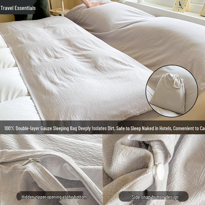 Portable Anti-Dirt Travel Sleeping Bag & Bed Sheet Set - Non-Cotton