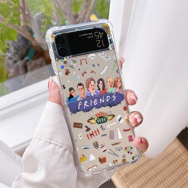 

Central Perk Friends Роскошный чехол для Samsung Galaxy Z Flip 3 4 5G Funda Z Flip3 Прозрачный ПК Жесткий противоударный чехол для телефона Samsung Z Flip4 5G
