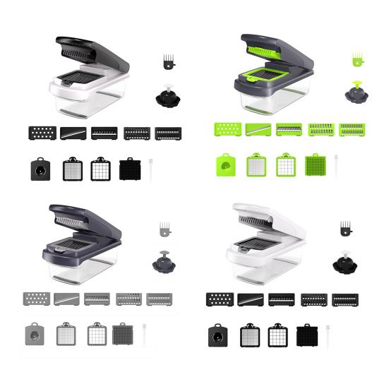 Vegetable Chopper 14-in-1 Kit Stainless Steel Onion Chopper with Container Veggie Cutter Kitchen Essential