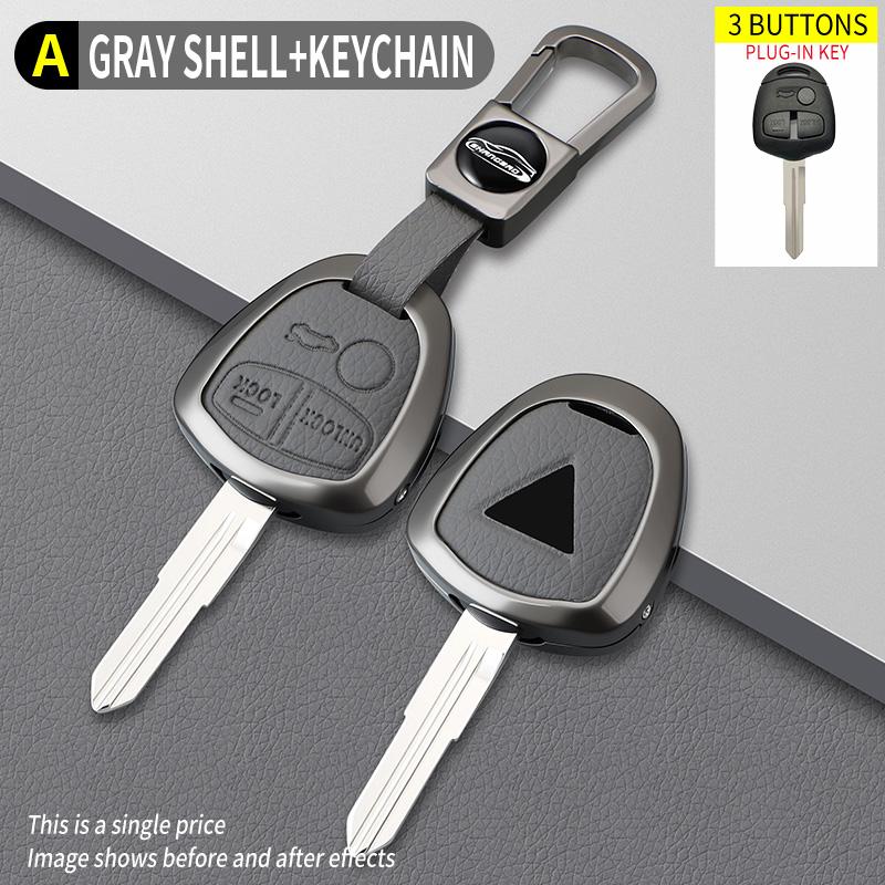

3Buttons Metal Car Key Case Cover Shell For Mitsubishi Evolution Lancer Ex Grandis Outlander Triton Pajero Asx Protection Shell