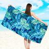 Tropical Leaves Beach Towel Large Palm Leaf Print Microfiber Towel Quick Dry Summer Pool Bath Towel