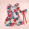 Comfortable Cotton Cat Ruffle Dress Spring Summer Sleeveless Puppy Princess Skirt Comfortable Breathable Pet Dress Kitty