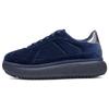Delecity Comfortable Thick Sole Non-Slip Wear-Resistant Lightweight Low-Top Skate Shoes Unisex Skate Shoes Dark-Blue 1183C092-400