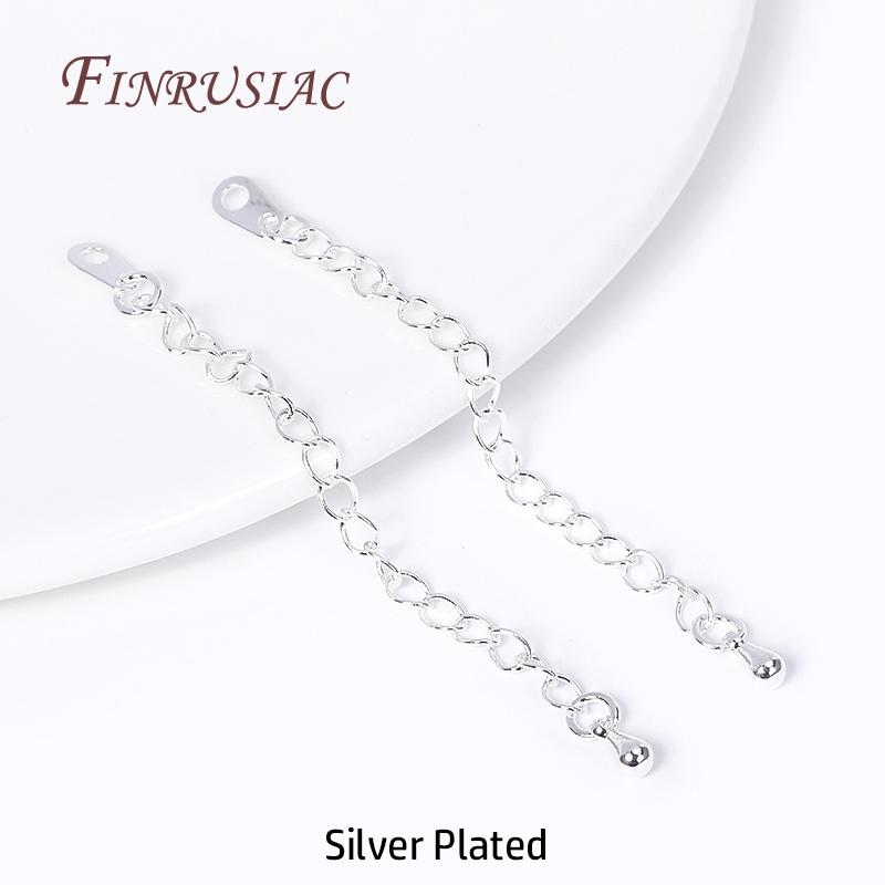 Brass Metal Extension Chain Connectors For DIY Necklace Bracelet Jewelry Making Findings 18K Gold Plated Chain Extender with Tag