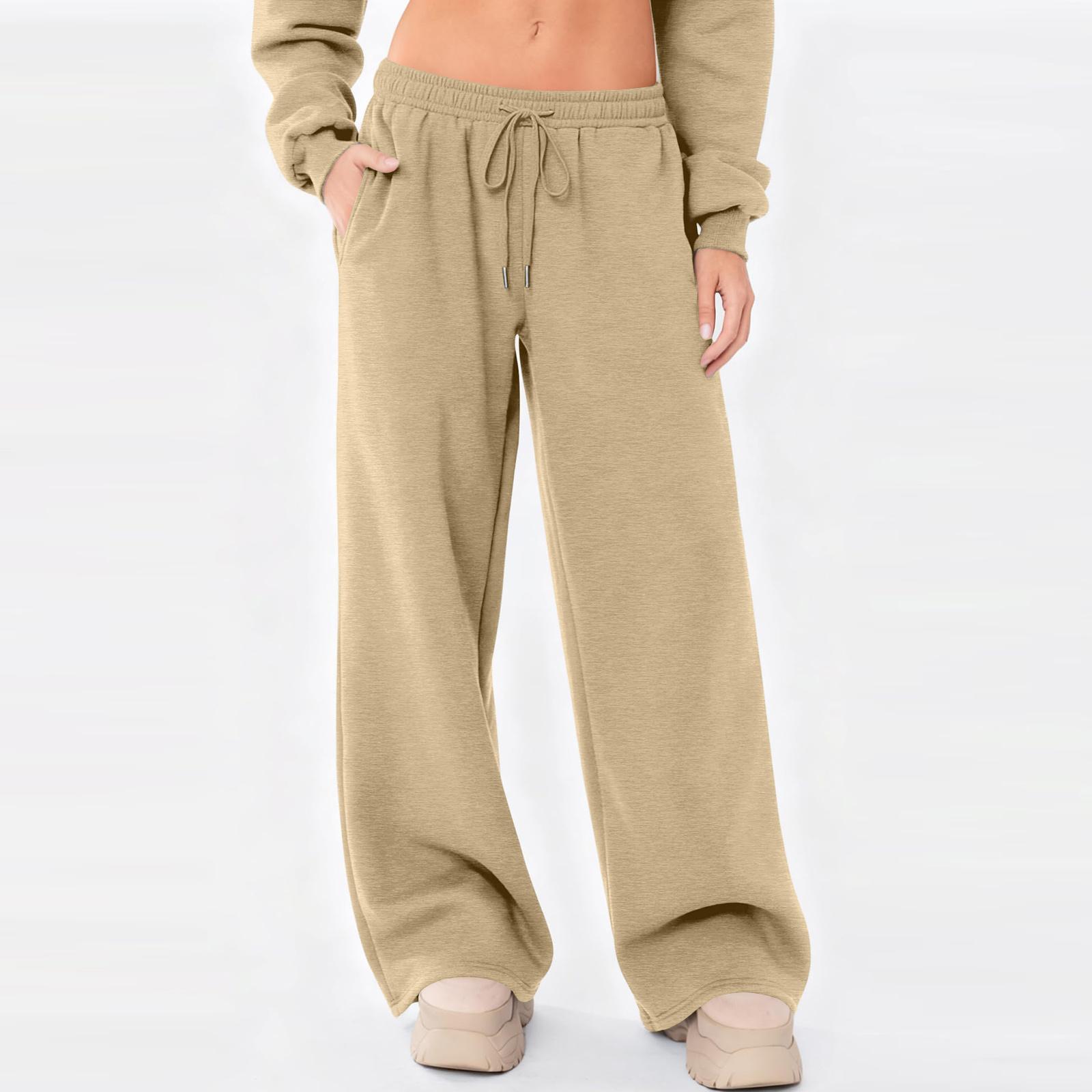 Women s Casual Relaxed-Fit Versatile Sweatpants XXL хаки