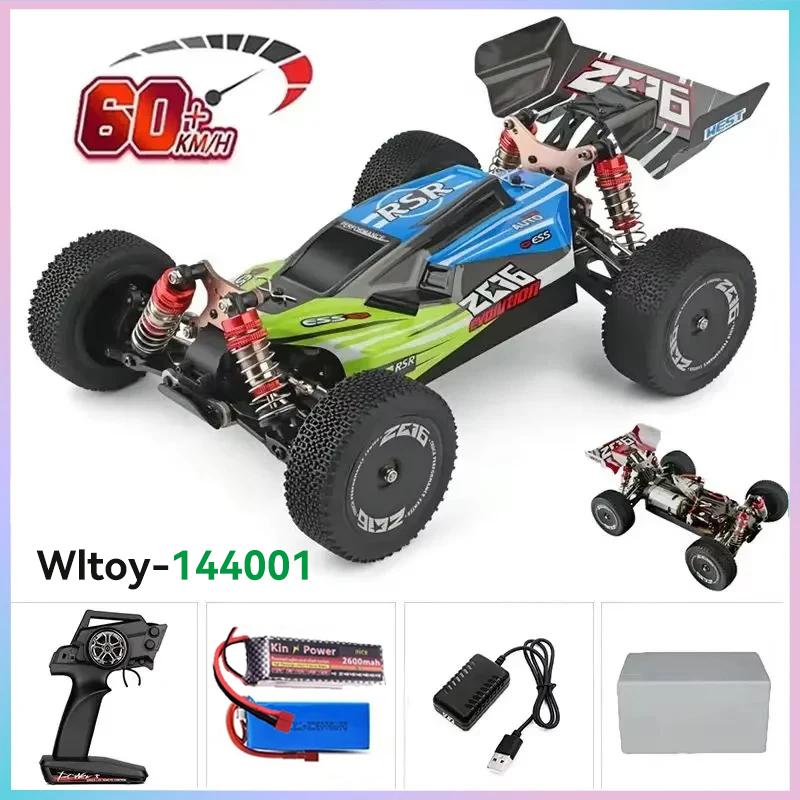 WLtoys 144010 144001 75KM/H 2.4G RC Car Brushless 4WD Electric High Speed Off-Road Remote Control Drift Toys for Children Racing