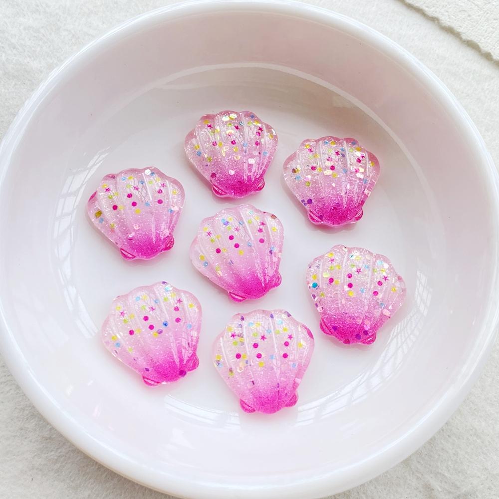 20Pcs Cute Resin Cartoon Shell, Starfish, small fish, seahorse, for Scrapbooking, Wedding Decor & DIY Jewelry Making Accessories