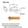 Stainless Steel & Brass Large Aperture E3D Volcano Nozzle, M6 Thread, 3D Printer Accessory
