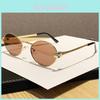 Metal Oval Sunglasses For Men And Women Uv400 Sun Protection Stylish Travel Accessory