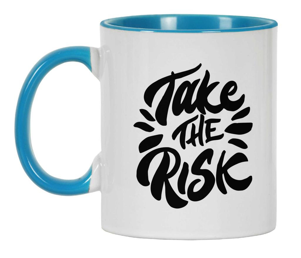 Inkdotpot 11oz Ceramic  Coffee  Mug  Take The Risk Positive Inspirational Quotes Gift For Employee Boss Coworkers