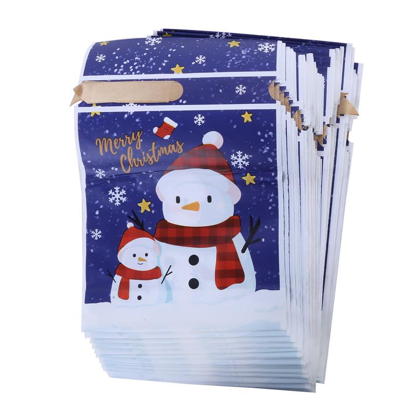 50 de bucăți saci cu bomboane de Crăciun drăguțe pentru Moș Crăciun, cu șnur, pungi cadou pentru împachetat gustări de nuntă